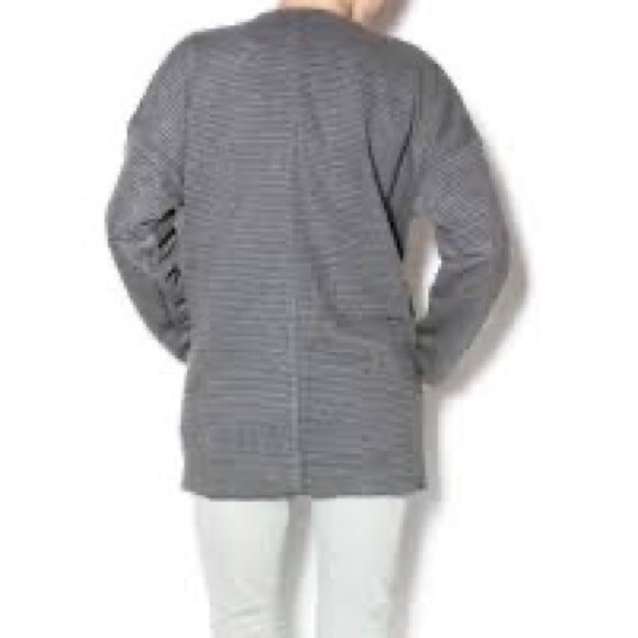 MINKPINK Take Care Biker Zip Jacket Ribbed Gray SZ Lg - Picture 11 of 11